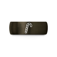 tungsten wedding band men – gunmetal & rose gold tungsten candy cane wedding band