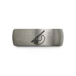 special anniversary present – gray tungsten fly rod reel wedding band