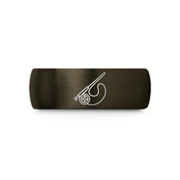 fine tungsten wedding – gunmetal & black tungsten fly rod reel wedding band