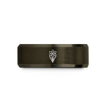 unique presents for wife – gunmetal & rose gold tungsten march daffodil wedding band