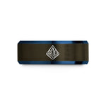 best anniversary present ideas – gunmetal & blue tungsten paine cuernos wedding band