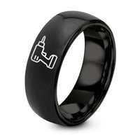 Birthday Gift Wife Ideas – black tungsten power drill ring
