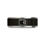 special women birthday present – black & grey tungsten wallet wedding band