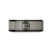 special women birthday present – black & gray tungsten wallet wedding band