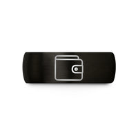 special women birthday present – black tungsten wallet wedding band