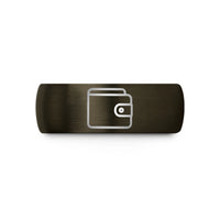 unique anniversary present ideas – gunmetal & black tungsten wallet wedding band