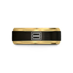 birthday present ideas friend – black & gold tungsten officer bars pair wedding band