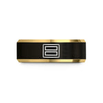 best friend birthday surprise – black & gold tungsten officer bars pair wedding band