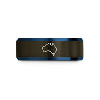 personalized presents for her – gunmetal & blue tungsten australia wedding band