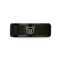 cool presents for guys – black tungsten hog wedding band
