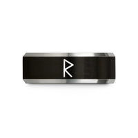unique presents for men – black & gray tungsten perthro wedding band