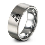 unique birthday presents men – gray tungsten sierpinski triangle ring