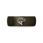 unique presents for her – gunmetal & black tungsten bike helmet wedding band