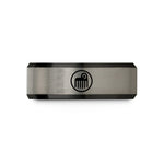 special presents for wife – black & grey tungsten duafe circle wedding band