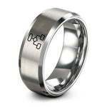 anniversary presents for couples – silver tungsten algorithm flowchart ring