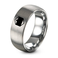 Birthday Gifts for Wife from Husband – grey tungsten bisexual flag ring