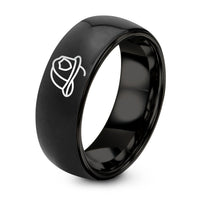 Birthday Gifts for Wife from Husband – black tungsten fire helmet ring