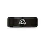 unique wife present ideas – black tungsten fire helmet wedding band