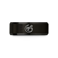 anniversary presents for spouse – black tungsten talon clutching crescent wedding band