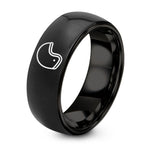 Birthday Gifts for Wife – black tungsten open face helmet ring