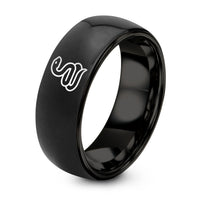Birthday Gifts for Woman – black tungsten coiled snake ring