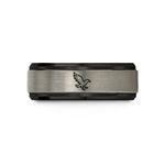 special presents for girlfriend – black & silver tungsten eagle flight wedding band