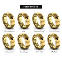 font options for inside engraving on gold bisexual flag rings