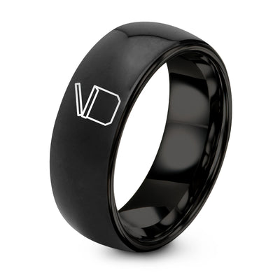Ammo Can – Tungsten Wedding Band, 8 mm, Black Comfort-Fit Unisex