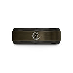 tungsten carbide ring her – gunmetal & black tungsten cat crescent moon wedding band