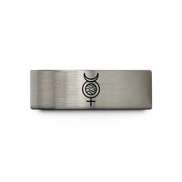comfort fit rings him – blue & silver tungsten mercury wedding band