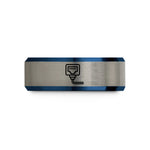 tungsten carbide ring him – black & blue & grey tungsten rj45 plug wedding band