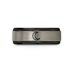 blue tungsten rings her – black & blue & gray tungsten moon wedding band