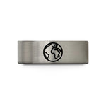 engraved ring for him – blue & gray tungsten the world wedding band