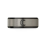grey tungsten ring him – black & blue & gray tungsten moon wedding band