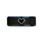 blue tungsten promise ring – black & blue tungsten 8 bit heart wedding band