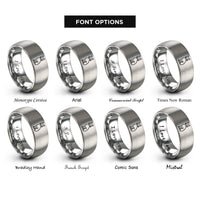 font options for inside engraving on silver black cat rings