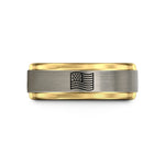 black tungsten rings him – black & gold & gray tungsten distressed flag wedding band