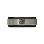 black tungsten rings him – black & silver tungsten distressed flag wedding band