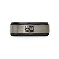 black tungsten rings him – black & silver tungsten distressed flag wedding band