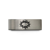 men's tungsten comfort-fit bands – gold & silver tungsten crown of thorns wedding band