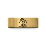 rose gold tungsten ring – gold tungsten dog cat duo wedding band