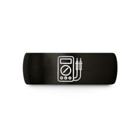 women's tungsten wedding band – black tungsten multimeter wedding band