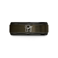 men women comfort fit – gunmetal & black tungsten nail gun wedding band