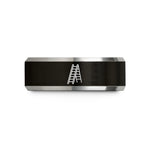 comfort fit rings him – black & gray tungsten extension ladder wedding band