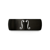 comfort fit rings him – black & gold tungsten string icon wedding band