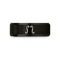 tungsten carbide men's rings – black tungsten string icon wedding band