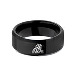 black tungsten wedding bands – black tungsten norse wave pattern wedding band