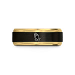 unique rings for him – black & gold tungsten praying hands wedding band