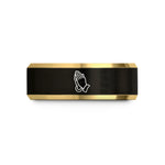 black wedding band him – black & gold tungsten praying hands wedding band