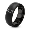 Milk Bottle – Tungsten Wedding Band, 8 mm, Black Comfort-Fit Unisex